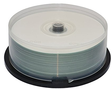 Promedia - Discos DVD-R con caratula de color blanco apta para impresión por inyección de tinta (pila de 25 unidades).