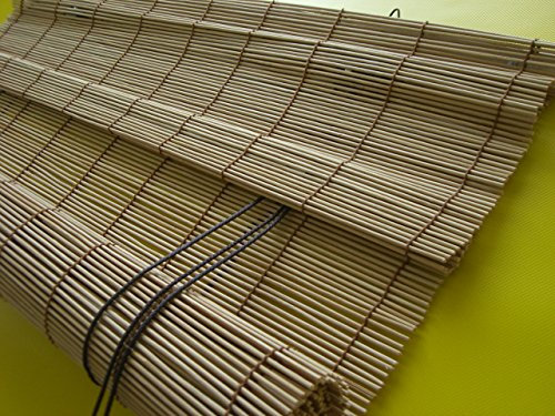 Bambusrollo Bambus Raffrollo Natur Breite 60-140cm Länge 160 und 240cm Seitenzug Fenster Tür Rollos Holzrollo (140 x 160 cm)