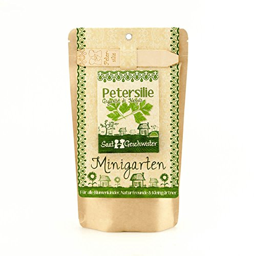 Die Stadtgärtner: Bio-Minigarten Petersilie I Komplettes Anzuchtset mit Bio-Saatgut & Gartenerde für bis zu 80 Pflanzen I Premium Kräuter-Samen & Anzuchterde I Pflanze deinen eigenen Kräutergarten