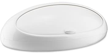 Alessi Gnam ASG22 W - Porta Pane di Design con Sportello a Scomparsa in Resina Termoplastica, Bianco