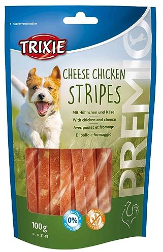 TRIXIE glutenfreie Käse-Huhn-Streifen PREMIO Cheese Chicken Stripes, 100 g - 31586