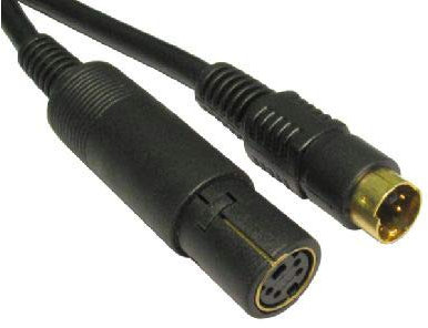 World of Data 5m SVHS Extension Cable - 24k Gold Plated - S-Video - 4-pin - Male to Female - TV-Out - Graphics