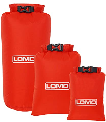 Lomo 3 Pack Lightweight Roll Top Dry Bags. 8L, 6L, 3L