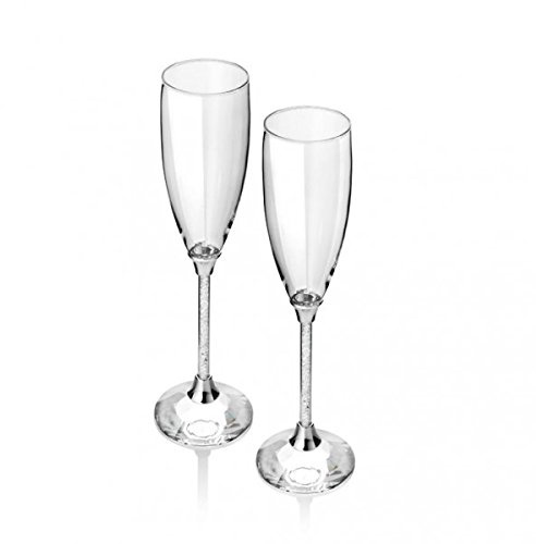 COPPIA FLUTES CON CRISTALLI OTTAVIANI 77049