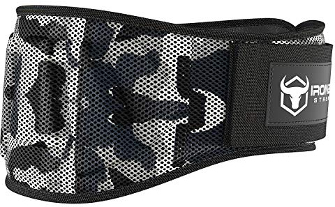 Gewichthebergürtel für Damen und Herren - 15,2 cm Auto-Lock Gewichtheben Rückenstütze, Rückengurt für Heben, Fitness, Krafttraining und Powerlifitng (klein, Camo Weiß)