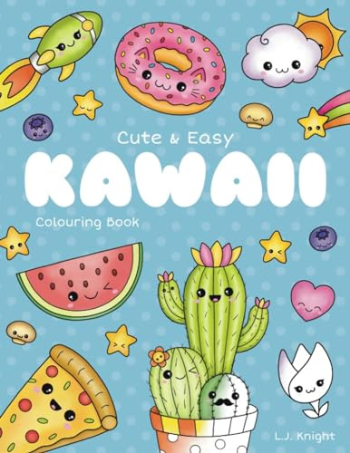 Cute and Easy Kawaii Colouring Book: 30 Fun and Relaxing Kawaii Colouring Pages For All Ages: 14