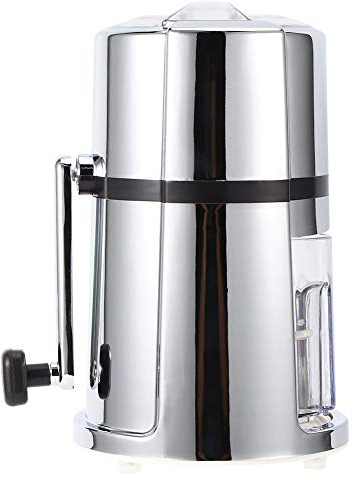 Trituradora de hielo Trituradora de hielo portátil de acero inoxidable Manivela Picadora de hielo manual con caja de hielo y cuchara para cócteles de batido Mojito