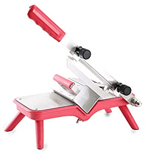 Rebanadora De Alimentos Rebanadora Manual De Carne Para Uso Doméstico, Picadora De Verduras, Máquina Cortadora De Acero Inoxidable Y Pies Antideslizantes, Para Carne, Frutas Y Verduras-White