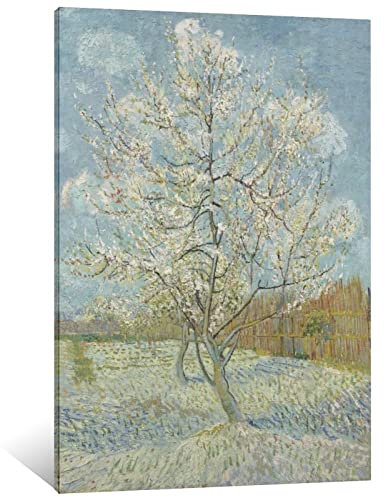 Vincent Van Gogh Prints Pfirsichbaum in Blüte Leinwandbild Kunstdruck Moderne Familie Schlafzimmer Dekor Poster 30 x 45 cm
