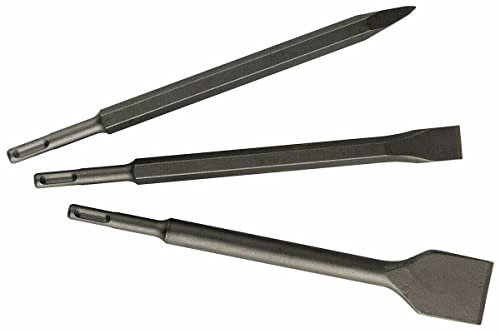Set da 3 Pezzi di scalpelli SDS PLUS per calcestruzzo e muratura accessorio per martello perforatore scalpello scalpelli a punta e piatto 250mm