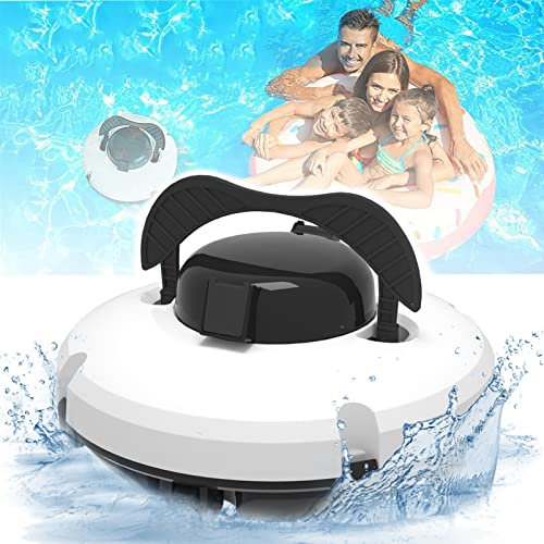 ROGHA Pulitore Automatico a Batteria, Aspirapolvere per Piscine Fuori Terra Potente Aspirazione Batteria Ricaricabile, Dura 120 Minuti, per Superfici di Piscine Fino a 860 Metri Quadri