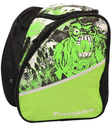 TRANSPACK Edge Junior wasserdichte 33L Ski/Snowboardstiefel, Helm, Brille & Ausrüstung, Rucksacktasche, Lime Yeti