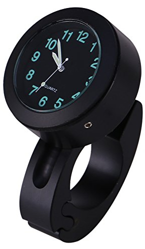 Reloj de Manillar para Motocicleta, Impermeable, Luminoso, Universal, 22 mm, Compatible con Cruceros, Choppers y Manillares Personalizados