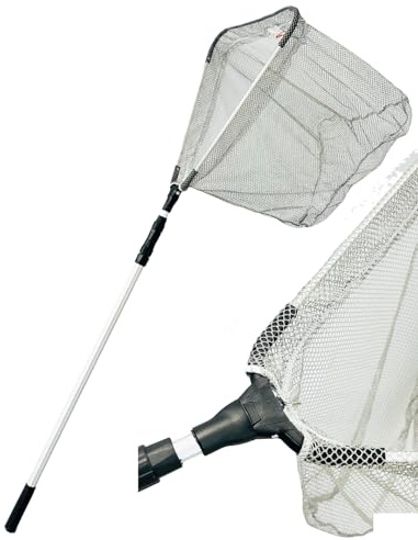 Kolpo Red de pesca telescópica plegable para trucha, para lago, río, mar, 2,8 metros