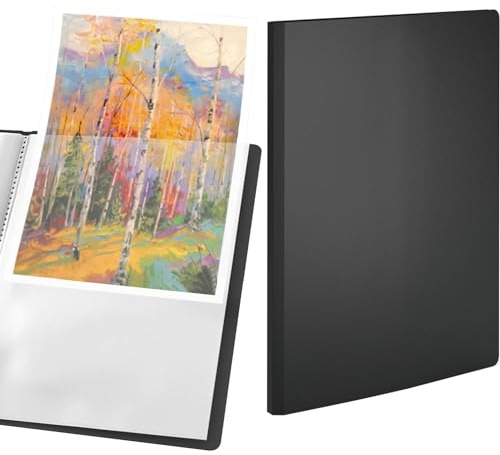 ACROPAQ Präsentationsmappe A4 - Hochwertige Präsentationsmappe mit 20 Taschen im A4 Format, Polypropylen-Cover - Organisieren, Schützen und Präsentieren von Dokumenten und Kunstwerken - Projektmappe