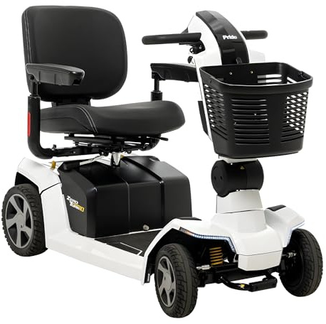 Pride Mobility Zero Turn 10 Scooter - Comfort Mobility for Adults, 400 Lbs Weight Capacity, 40 Ah Battery, Pearl White, 20x20 Fordable Seat - S710ZT
