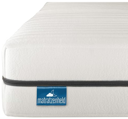 Matratzenheld Wellness Matratze | Ergonomische 7-Zonen Kaltschaummatratze | Härtegrad 5 (H5) ab 120 kg | Öko-Tex Zertifiziert | Höhe 18cm | 90 x 190cm