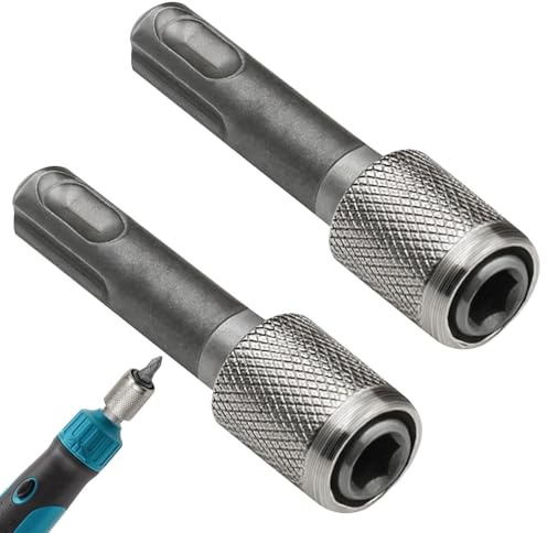 2 Pezzi SDS Plus Adattatore portapunte 6,35mm (1/4'') Adattatore per Punta da Trapano SDS per Convertitore a Codolo Esagonale