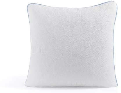 Hiimgo Kopfkissen 80 x 80 cm, Memory-Foam-Flocken, 1er Set | Höhenverstellbar, mit Memory-Foam-Flocken und Faserwatte, Reißverschluss und abnehmbarem, waschbarem Bezug