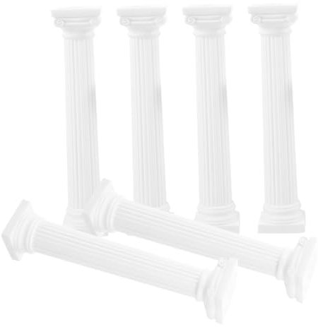PRETYZOOM 6pcs Roman Pillar Statue for Party Diy Mini House Outdoor Garden Landscaping Decor