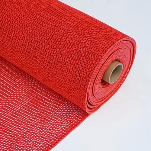 FVTVHEV Drainage Non Slip Floor Mat Heavy Duty Rubber Mat PVC Rug Gripper Anti Slip Matting Carpet Gripper Underlay Suitable for corridors, bathrooms, swimming pools and outdoor occasions in winter(Re