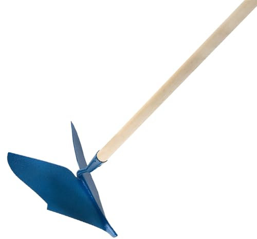 Crisalide® - Vomere Traccia Solchi In Metallo 25x26CM, COMPLETO DI MANICO In Legno 150CM, Indicato Per La Cura Dell'Orto E Del Giardino, Facile Da Utilizzare