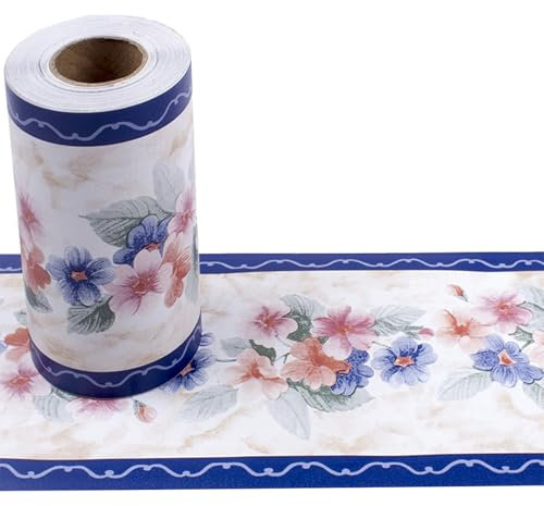 yuwqqoajv Borde de papel tapiz autoadhesivo con pintura de de tinta, estilo borroso, bordes de papel tapiz de PVC, borde autoadhesivo, do