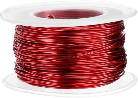 QUARKZMAN 20 Gauge Hantverks- och smyckestråd Aluminiumtråd 0,8 mm x 30 m (T x L) Flexibel böjbar aluminiumtråd Metalltråd Blomtråd för smyckestillverkning Modellering Hantverk DIY, Röd