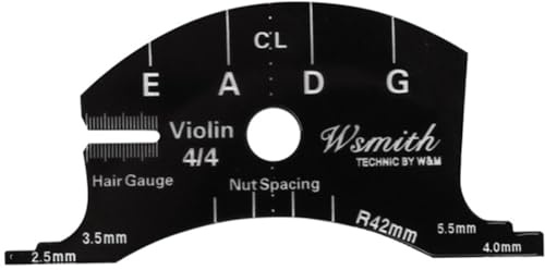 Bosiyrggrl Multifunktionales Modell für 4/4 Violinenbrücken, Reparaturwerkzeug für Violinenbrücken, Griffbrettschaber, einfache Installation