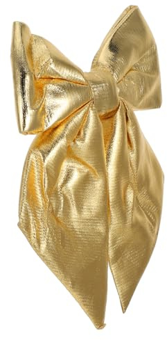 ERINGOGO Gran Lazo Dorado Lentejuelas para Decoración De Árbol De Navidad y Fiestas De Bricolaje Diseño Temático para Escenarios Navideños