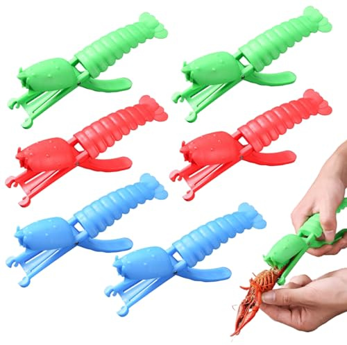 6Pcs Crawfish Peeler, Practical Plastic Shrimp Peeler and Deveiner Tool with Comfort Handle, Fun Kitchen Tools for Adult, Child, Chef Shrimp Deveiner Tool