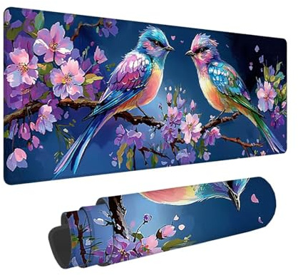Tappetino per Mouse XXL 1600 x 800 x 3mm Tappetino Mouse Gaming Grande, Mousepad con Base in Gomma Antiscivolo, Tappeto per Tavolo da Gaming per Mouse e Tastiera, Accessori PC, Regalo (pulsante) V-589