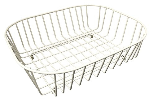 Delfinware 2947 CRM Oval Sink Basket, Metal, Cream, 38 x 33 x 12.5 cm