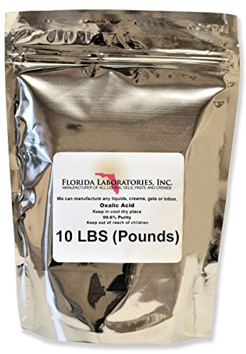 OXALIC Acid 99.6% 10 Lb. Deck, Crystals, Metal Cleaning- Rust Removal, Wood Stain Remover and More!