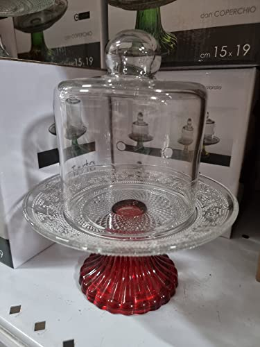 Alzata con Campana per Dolci Porta Torta Piccolo in Vetro DIAM. 15 X H 19 CM