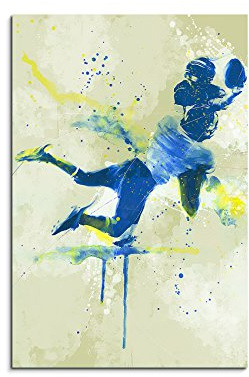 Paul Sinus Art American Football I 90x60cm SPORTBILDER Splash Art Wandbild Aquarell Art