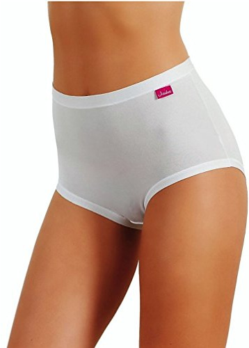 JADEA -Slip CULOTTA Vita Alta Donna in Cotone Modal Art. 787 - Confezione da 6 Pezzi - Disponibile nei Colori Bianco e Nero