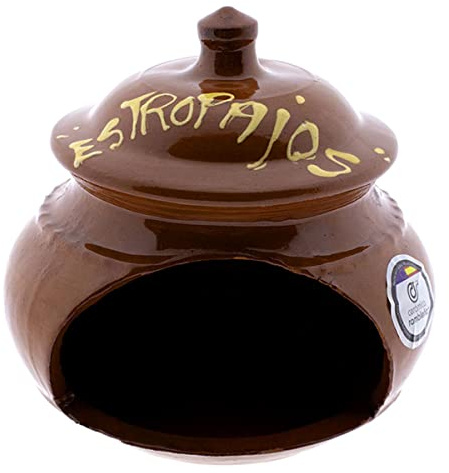CERÁMICA RAMBLEÑA | Estropajero para estropajos en Barro Rojo | Organizador de Cocina | Porta estropajos | Estropajero cerámica | 100% Decorado a Mano | 13x13x14 cm