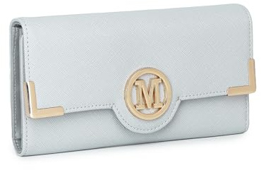 Miss Lulu Geldbörse Damen Lange Geldbeutel Frauen Portemonnaie Brieftasche Kartenfächer Reißverschluss Tasche Mehrere Karte Schlüssel PU Leder mit Metallschnalle Handyfach