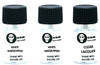 SD COLORS White Water PPSW Lackstift-Reparatur-Set, 15 ML, Pinsel mit Kratzabsplitterung, Farbcode PPSW White Water (Farbe + Lack)