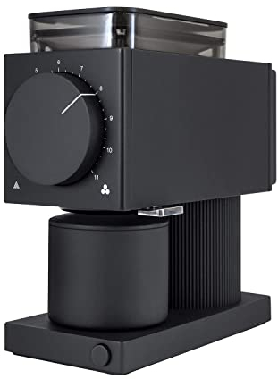 Fellow Ode Brew Grinder -Moulin à grains de café avec 31 réglages pour goutte à goutte, presse française et infusion à froid - Moulin électrique à faible encombrement - Noir mat