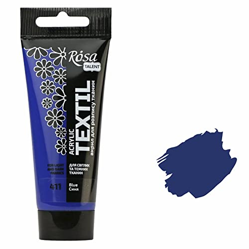7 Artists Pintura Textil Para Tela Azul 60 ml | Permanente y Lavable | Para Ropa