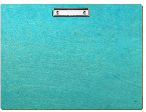 Bütic Holz Klemmbrett Standardform Türkis für DIN A3 A4 A5 A6 aus 3mm Birkensperrholz und mit widerstandsfähigem Klarlack versiegelt