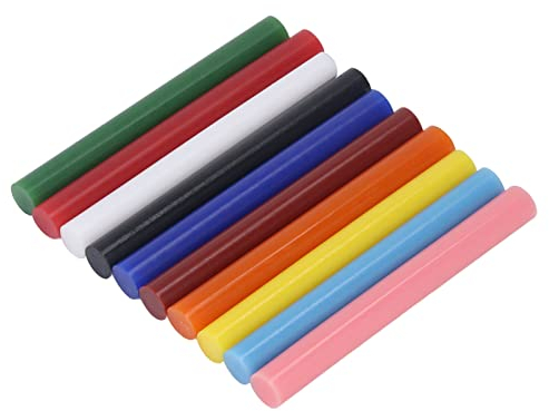 Tissting 10 Stücke Schmelzklebestift, 11 X 100 Mm Alterungsbeständige Heißklebestifte Bunte Heißkleber Zum Basteln, Holz, PVC, Glas, Heimwerkerreparatur
