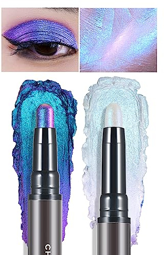 CHARMACY Bâtonnets de fard à paupières crème multichrome 2 en 1, illuminateur d'yeux imperméable, hautement pigmenté, résistant aux taches, végétalien et sans cruauté (#904)