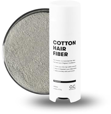 O.C. HAIRCARE Cheveux à saupoudrer pour épaissir les cheveux - pour les raies, les zones dégarnies sur le dessus et l'arrière de la tête - recommandé par les plus grands salons (#10 Gris clair)