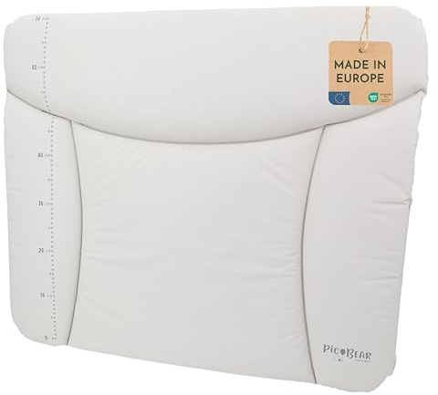 pic Bear Wickelauflage - hochwertige OEKO-TEX Wickeltischauflage - pflegeleichte Wickelunterlage - Auflage Wickelkommode - 85 x 72 cm - greige