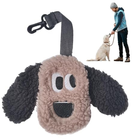 Demsyeq Hundbajs-väskhållare, bärbar söt väskhållare dispenser – påfyllningsbar hundavfallshållare, multifunktionell liten hundväska, bärare, hundbajspåsar dispenser för utomhusanvändning