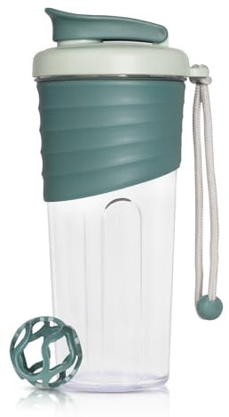 Protein Shaker Bottle 700 ml, Tritan, Shaker Bottle, BPA-frei, geruchs- und Geschmackslos, Silikongriff für einfachen Halt, Fitness Shaker für Proteinmischung & täglichen Flüssigkeitsaufnahme.(Blue)