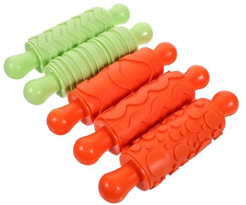 OFFSCH Mattarello Per Pizza in Plastica Per Pasta E Gnocchi Set Di 5 Pezzi Di Attrezzo Per Stendere La Pasta Per Pasticcerie E Cucine Domestiche